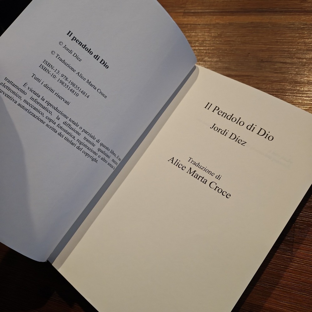 Il pendolo di Dio (Italian Edition) 9781983514814 Jordi Diez Traduzione Di Alice - Picture 6 of 10